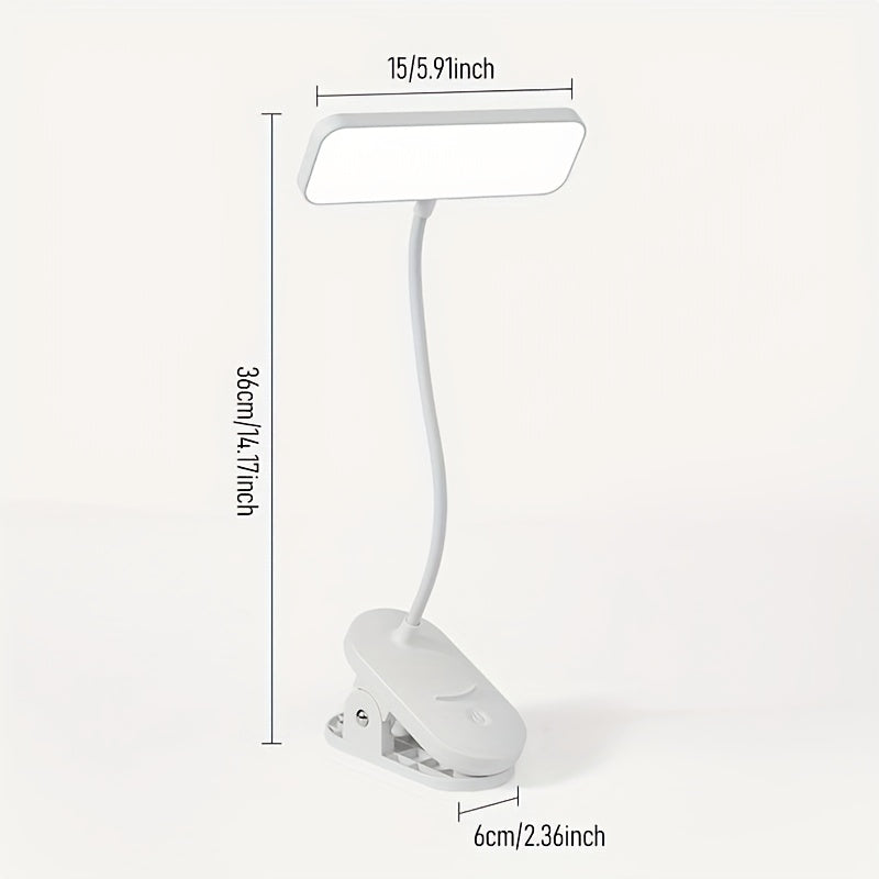 Adjustable Gooseneck Desk Lamp Featuring Three Color Options, with Three Brightness Settings, a Dimmable Night Light for Studying, a Reading Lamp, And a Lamp Head That Rotates 360 Degrees, Plus an LED Clip Night Light