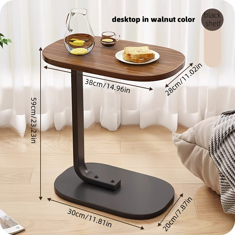 Versatile Walnut Bedside Table - Modern & Classic Design for Living Room or Bedroom, Ideal for Storage, Laptop Desk, or Coffee Table, Easy to Move, Simple, Side Table