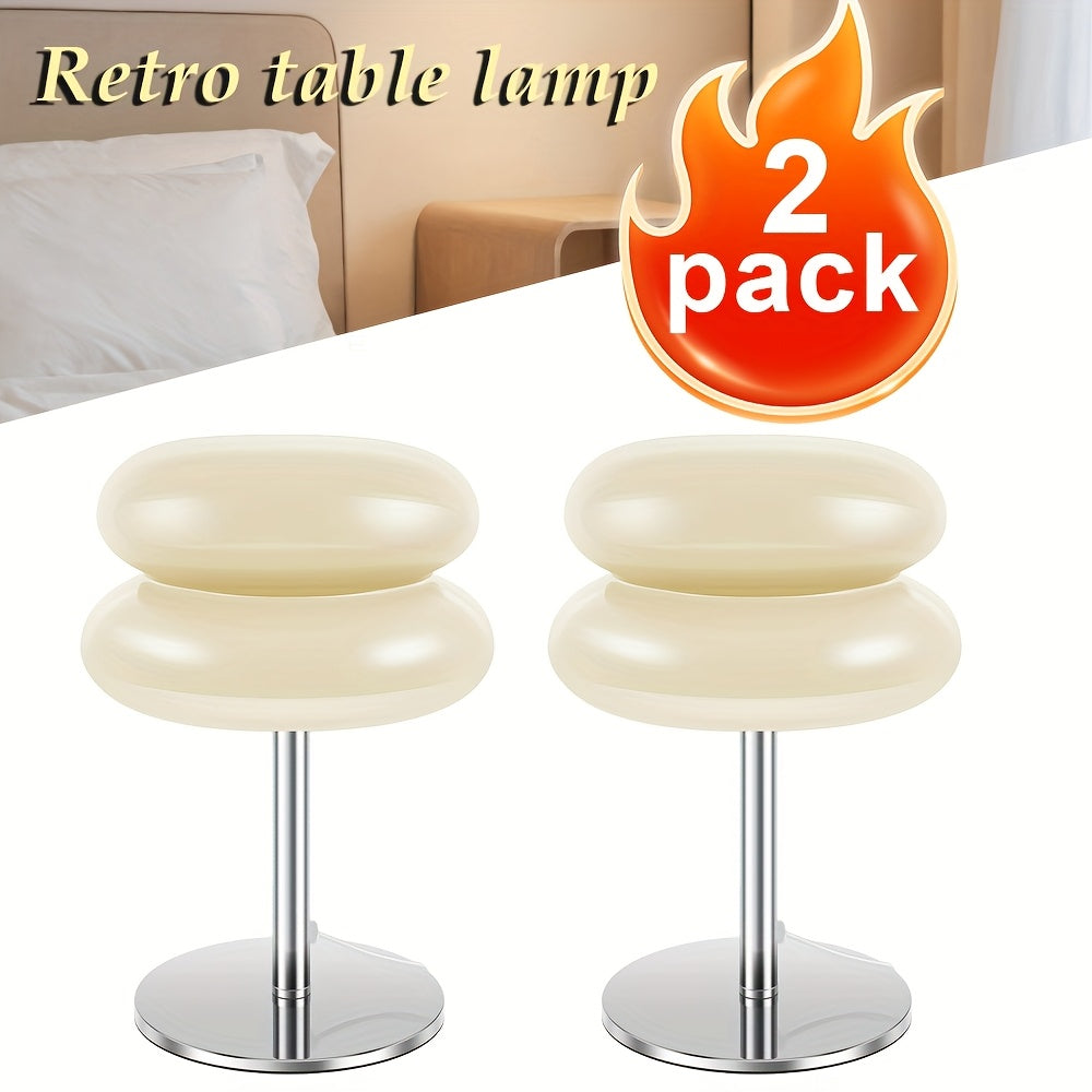 Mid-Century Modern Murano Glass Table Lamp | Retro Dimmable, Usb Powered, Suitable For Bedroom And Living Room, Available In 3 Colors, Polished Metal Base